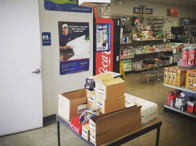 Inside of Hajoca Raliegh plumbing supply shop