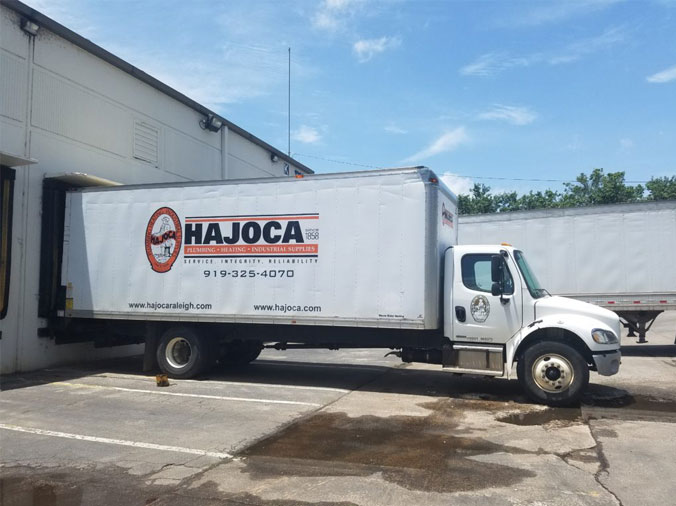 Hajoca Raleigh plumbing supply delivery truck